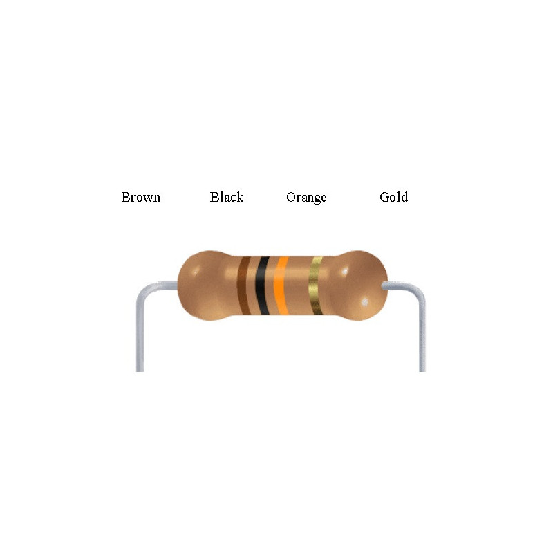 10000 Ohm 10K Ohm 0.25W