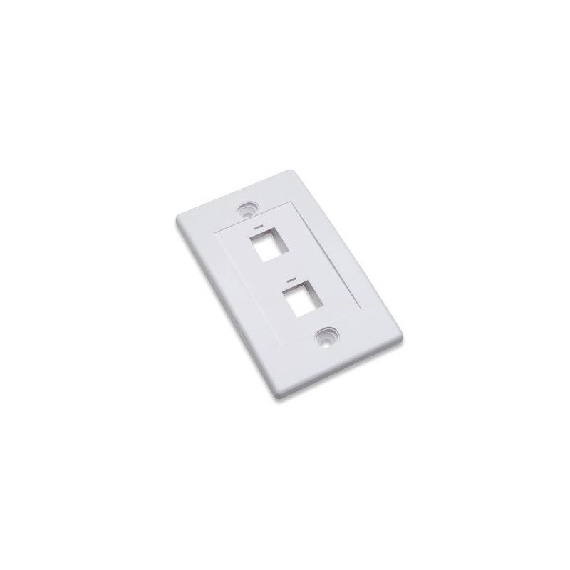 Placa de pared para 2 conectores RJ45 P115-2