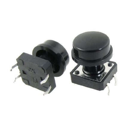 Pushbutton mediano negro PB-061BK