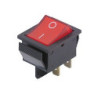 Switch grande 2P2T AC rojo con foco SW-050RD