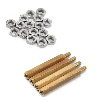 Postes de metal 20mm 4pz con tuerca