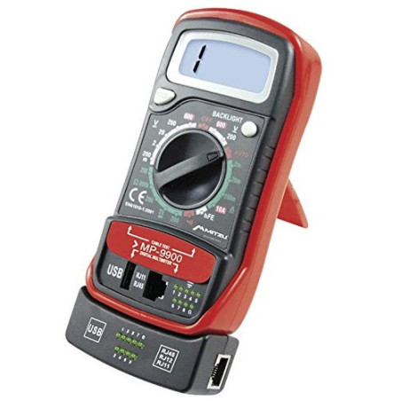 MultÍmetro digital con probador de cables y redes