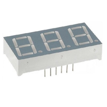 Display 7 segmentos triple mini