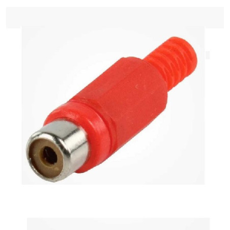 Jack RCA plastico rojo para cable CA-150RD