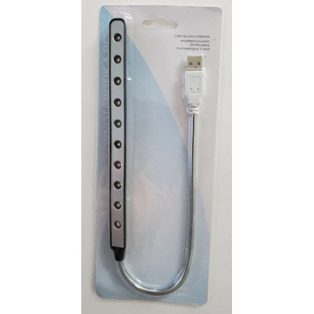 Lámpara led de lectura portátil flexible con conex