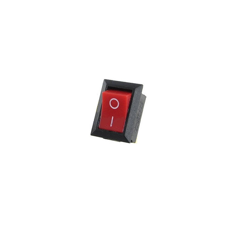 Switch 1P1T AC rojo rectangular SW-010RD