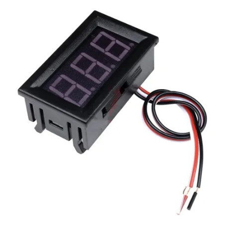 Mini Voltimetro digital 0V a 100V grande rojo