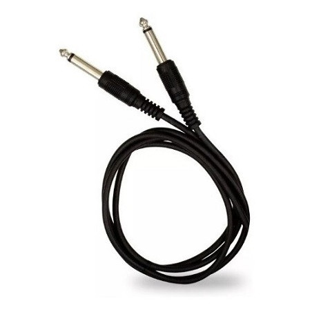 Extensión negra plug 6.3 mono - plug 6.3 mono 1.8m