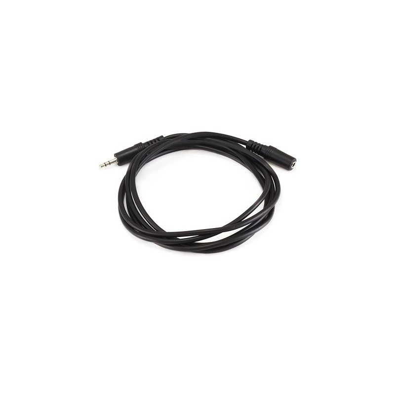 Extensión Negra Plug 3.5mm Estereo Jack 3.5mm Este