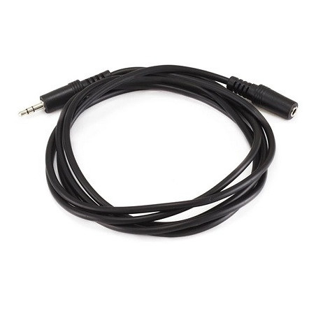 Extensión Negra Plug 3.5mm Estereo Jack 3.5mm Este