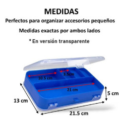 Organizador transparente doble tapa