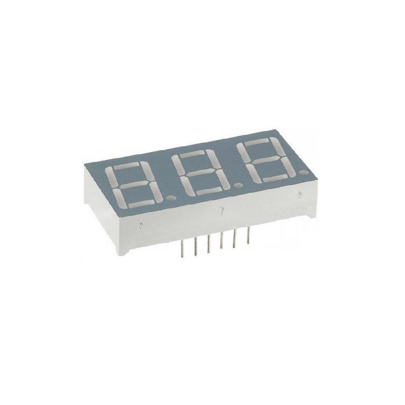 Display 7 segmentos triple mini rojo