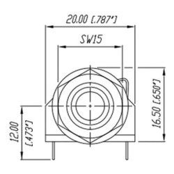 Jack 6.3mm estereo TRS CA-059