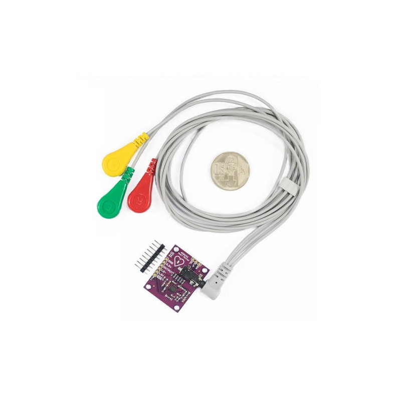 Kit módulo ECG AD8232 con cables para electrodos