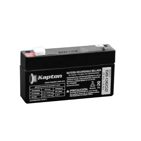 Batería de ácido sellada 6V 1.4Ah SB-0602