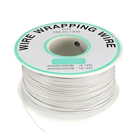 Rollo de wire wrapping wire blanco