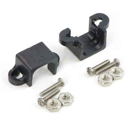 Par de soportes negros para Micro Motorreductor