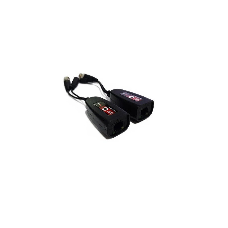 Transceptores de video RJ45 y alimentación balun