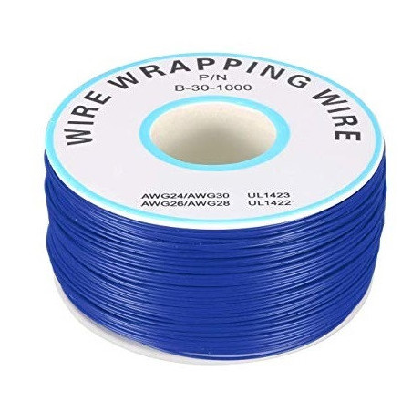 Rollo de wire wrapping wire azul