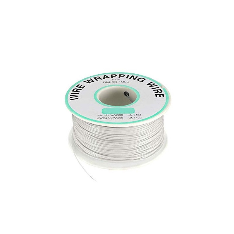 Rollo de wire wrapping wire blanco