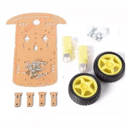 Kit chasis carro armable de 2 llantas