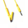 Cable banana caimán 1m reforzado amarillo
