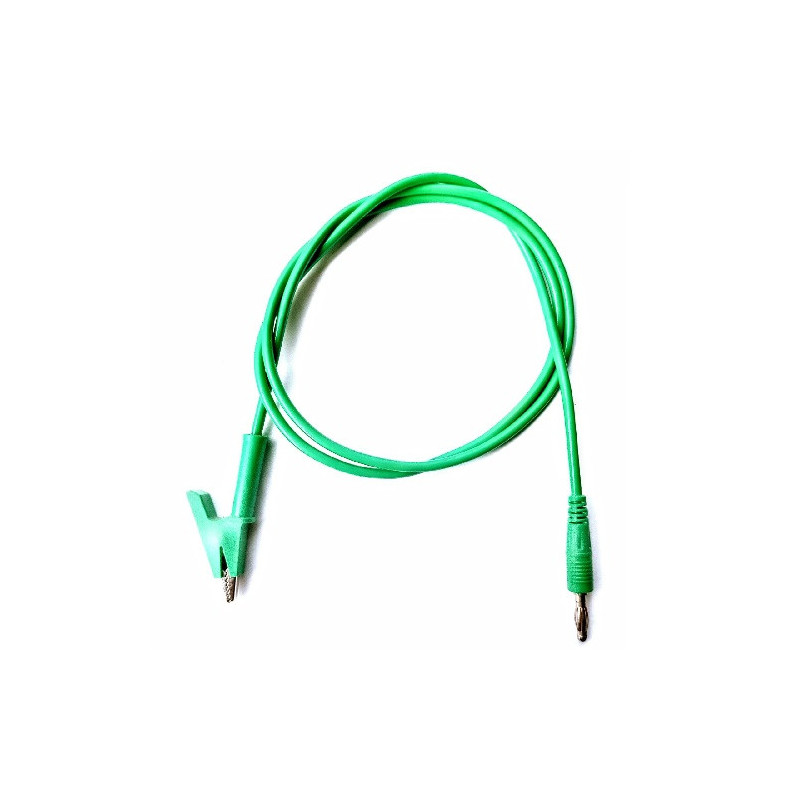 Cable banana caimán 1m reforzado verde