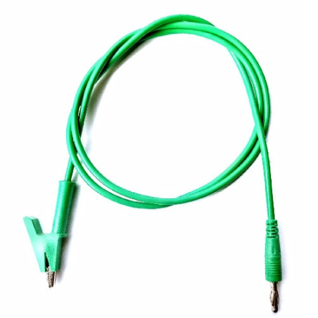 Cable banana caimán 1m reforzado verde