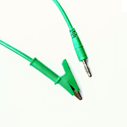 Cable banana caimán 1m reforzado verde