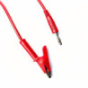 Cable banana caimán 1m reforzado rojo