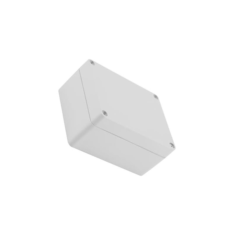 Gabinete gris con 11x11x6.4cm con conexiones