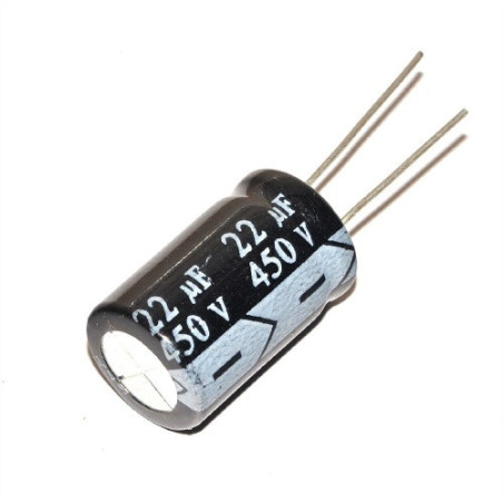 Capacitor electrolítico 22uF 450V