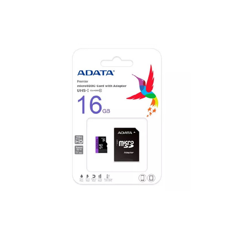 Memoria MicroSD 16GB cl. 10 Adata