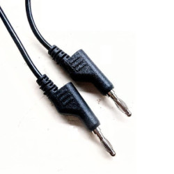 Cable banana banana apilable 1m reforzado negro