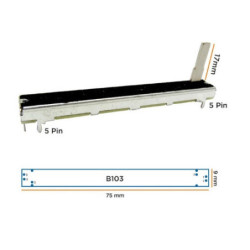 Potenciómetro deslizable para mezcladora 10K 10pin