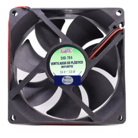 Ventilador DC 24V 3.8W de plastico
