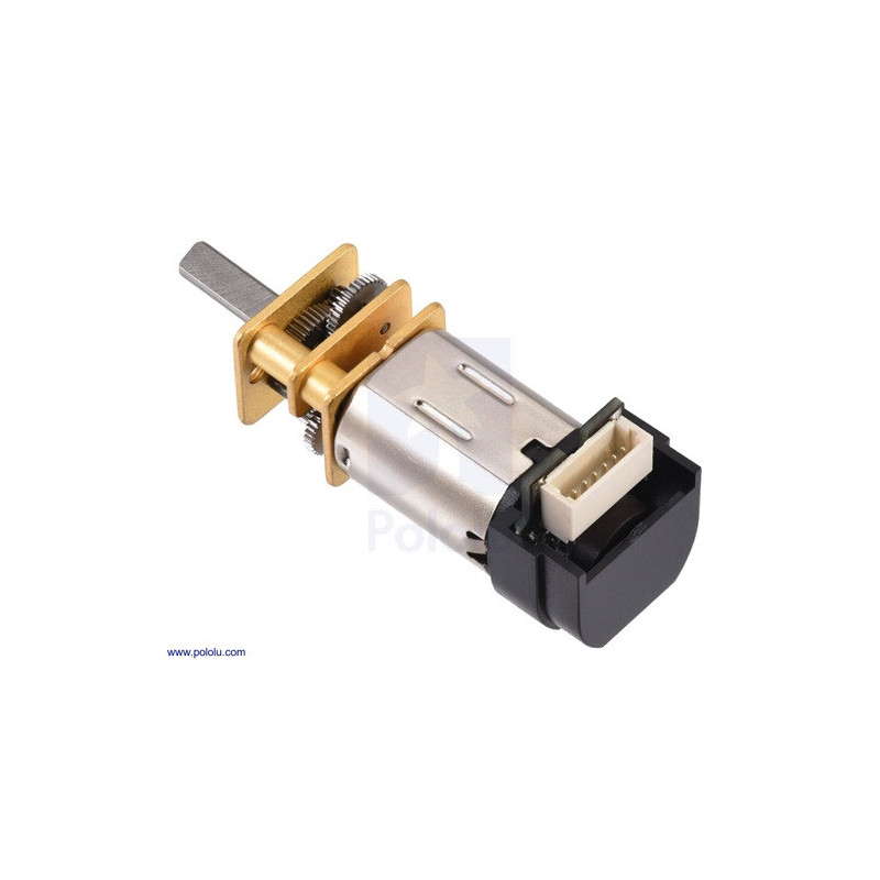 Micro Motorreductor metalico 12v 75:1 HPCB con encoder 12 CPR 5215