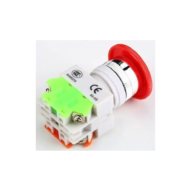 Botón De Emergencia tipo Hongo 600V 10A PB-082