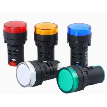 Indicador con piloto 24V rojo