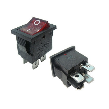 Switch rojo 2P2T SW-030RD